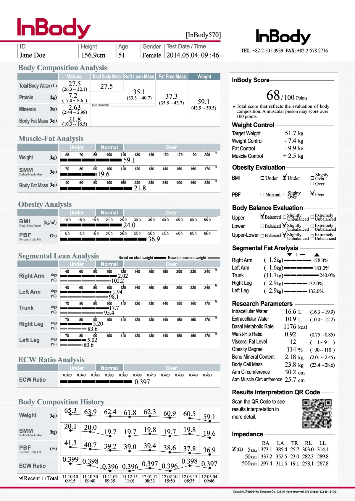 برگه نتایج اینبادی570 - inbody570-results-sheet
